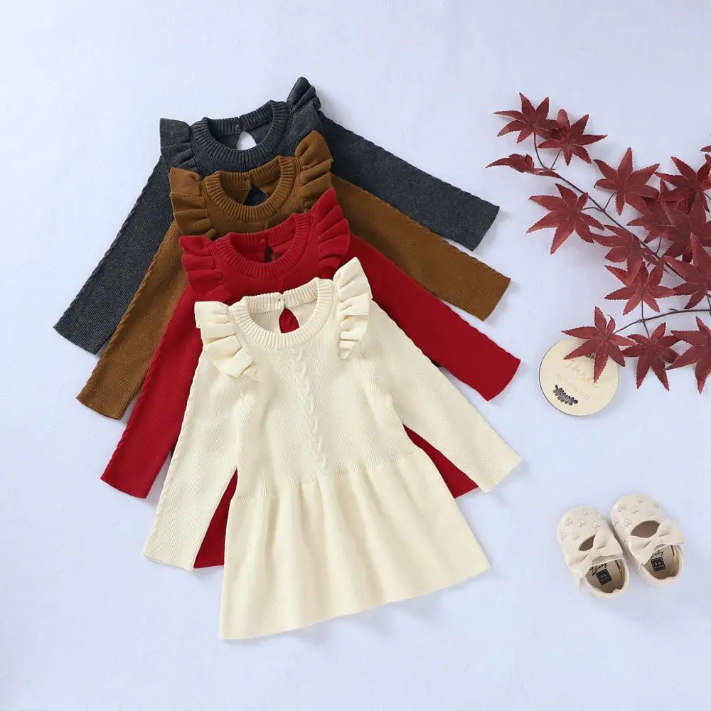 Autumn Baby Girls Dress Fashion Solid Knitted Toddler Kids A-Line Pleated Sweater Dress Long Sleeve Infant Bebes Vestido Clothes
Autumn Baby Girls Dress Fashion Solid Knitted Toddler Kids A-Line Pleated Sweater Dress Long Sleeve Infant Bebes Vestido Clothes