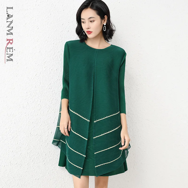 LANMREM Pleated Mesh Shirt For Women Long Loose Three Quarter Sleeve A-line Mom Blouse 2023 Spring 2A3414
LANMREM Pleated Mesh Shirt For Women Long Loose Three Quarter Sleeve A-line Mom Blouse 2023 Spring 2A3414