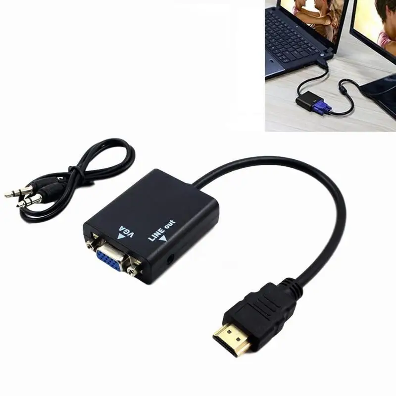 New VGA Male to HDMI-compatible Female Converter Adapter Cable HDMI-compatible With VGA Adapter Audio 1080P Output
New VGA Male to HDMI-compatible Female Converter Adapter Cable HDMI-compatible With VGA Adapter Audio 1080P Output
