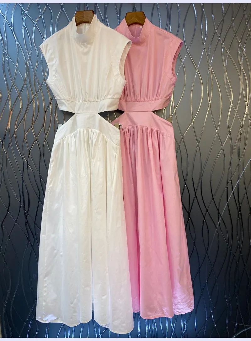 White Pink Long Dress 2022 Spring Summer Fashion Style Women Stand Neck Hollow Out Sexy Backless Casual Party Maxi Dress Vestido
White Pink Long Dress 2022 Spring Summer Fashion Style Women Stand Neck Hollow Out Sexy Backless Casual Party Maxi Dress Vestido