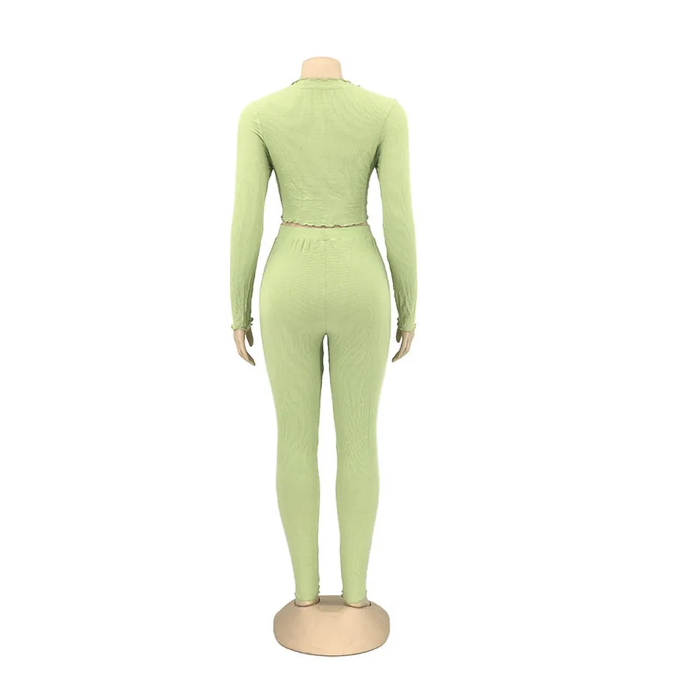 Deep V-neck Long Sleeve Open Stitch Tops and Fitness Leggging Autumn Clothes 2021 Fashion Pink Green Stretchy Tracksuit Outfits
Deep V-neck Long Sleeve Open Stitch Tops and Fitness Leggging Autumn Clothes 2021 Fashion Pink Green Stretchy Tracksuit Outfits
