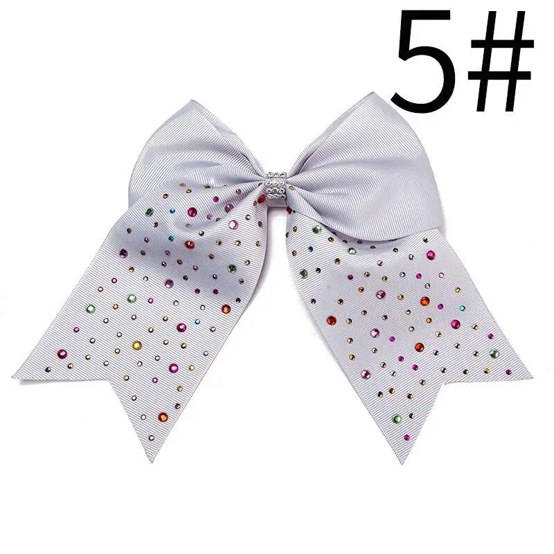 8 Colors Dance Cheer Bows Glitter crystal Hair clips Cheerleader Bow With clips For Girl Cheerleader Barrettes 
8 Colors Dance Cheer Bows Glitter crystal Hair clips Cheerleader Bow With clips For Girl Cheerleader Barrettes