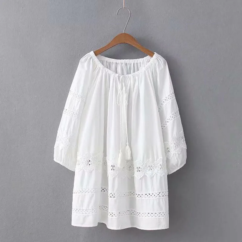 Plus Size Loose 100% Cotton Women Blouse and Shirts O-Neck Solid Long-Sleeved A-Line Embroidery Tassel Lady Shirts Outwear Tops
Plus Size Loose 100% Cotton Women Blouse and Shirts O-Neck Solid Long-Sleeved A-Line Embroidery Tassel Lady Shirts Outwear Tops