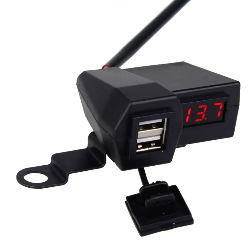 3.1A Motorcycle Accessories Car Charger Dual USB Cigarette Lighter Voltmeter Display Waterproof Wiring 60CM Double USB Adapter
3.1A Motorcycle Accessories Car Charger Dual USB Cigarette Lighter Voltmeter Display Waterproof Wiring 60CM Double USB Adapter