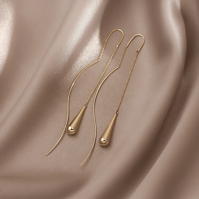 Новый корейский дизайн модные ювелирные изделия 14K позолоченные циркониевые простая Капля воды Подвески элегантные длинные тонкие женские...
Новый корейский дизайн модные ювелирные изделия 14K позолоченные циркониевые простая Капля воды Подвески элегантные длинные тонкие женские...