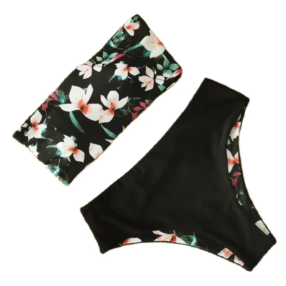 2021 New Sexy A word shoulder Low Hight Bikini Set Swimwear Women Bandeau Female Print Floral Strappy Swimsuit Bathing Suit
2021 New Sexy A word shoulder Low Hight Bikini Set Swimwear Women Bandeau Female Print Floral Strappy Swimsuit Bathing Suit