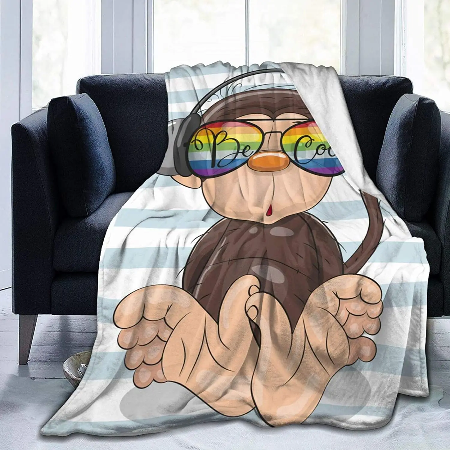 Cool Cartoon Cute Monkey Flannel Fleece Throw Blanket Living Room Bedroom Sofa Couch Warm Soft Bed Blanket for Girls Boys Adults
Cool Cartoon Cute Monkey Flannel Fleece Throw Blanket Living Room Bedroom Sofa Couch Warm Soft Bed Blanket for Girls Boys Adults