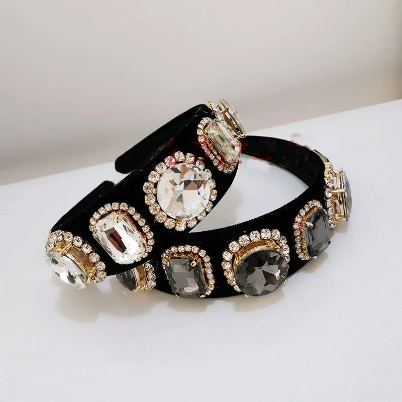 Роскошные повязки на голову в стиле барокко Стразы обручи для волос большая корона с кристаллами Цветочная повязка для волос толстые повяз... 
Роскошные повязки на голову в стиле барокко Стразы обручи для волос большая корона с кристаллами Цветочная повязка для волос толстые повяз...