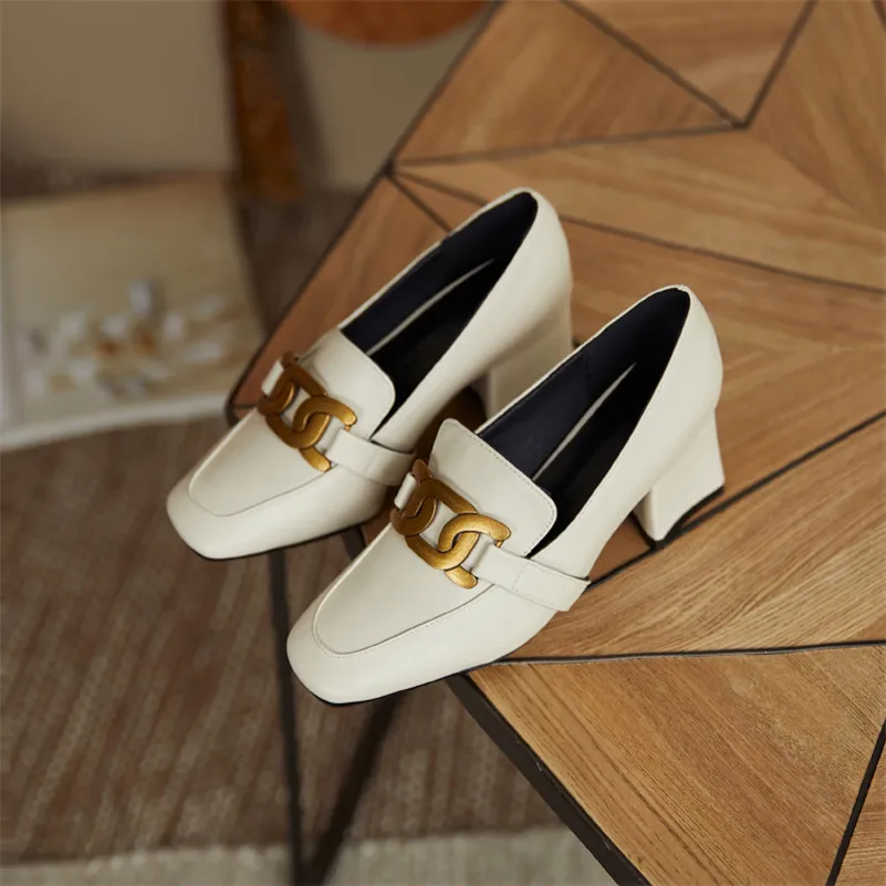 ANNYMOLI High Heel Women Shoes Square Toe Pumps Metal Decoration Chunky Heels Shoes Female Dress Footwear Spring Brown 2021 43
ANNYMOLI High Heel Women Shoes Square Toe Pumps Metal Decoration Chunky Heels Shoes Female Dress Footwear Spring Brown 2021 43