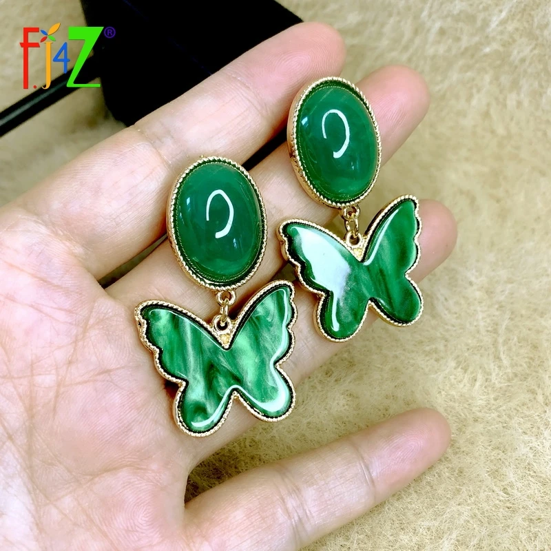 F.J4Z 2021 Trend Earrings for Women Fashion Green Resin Butterfly Statement Earring Lady Cocktail Jewelry Gifts Dropship 
F.J4Z 2021 Trend Earrings for Women Fashion Green Resin Butterfly Statement Earring Lady Cocktail Jewelry Gifts Dropship