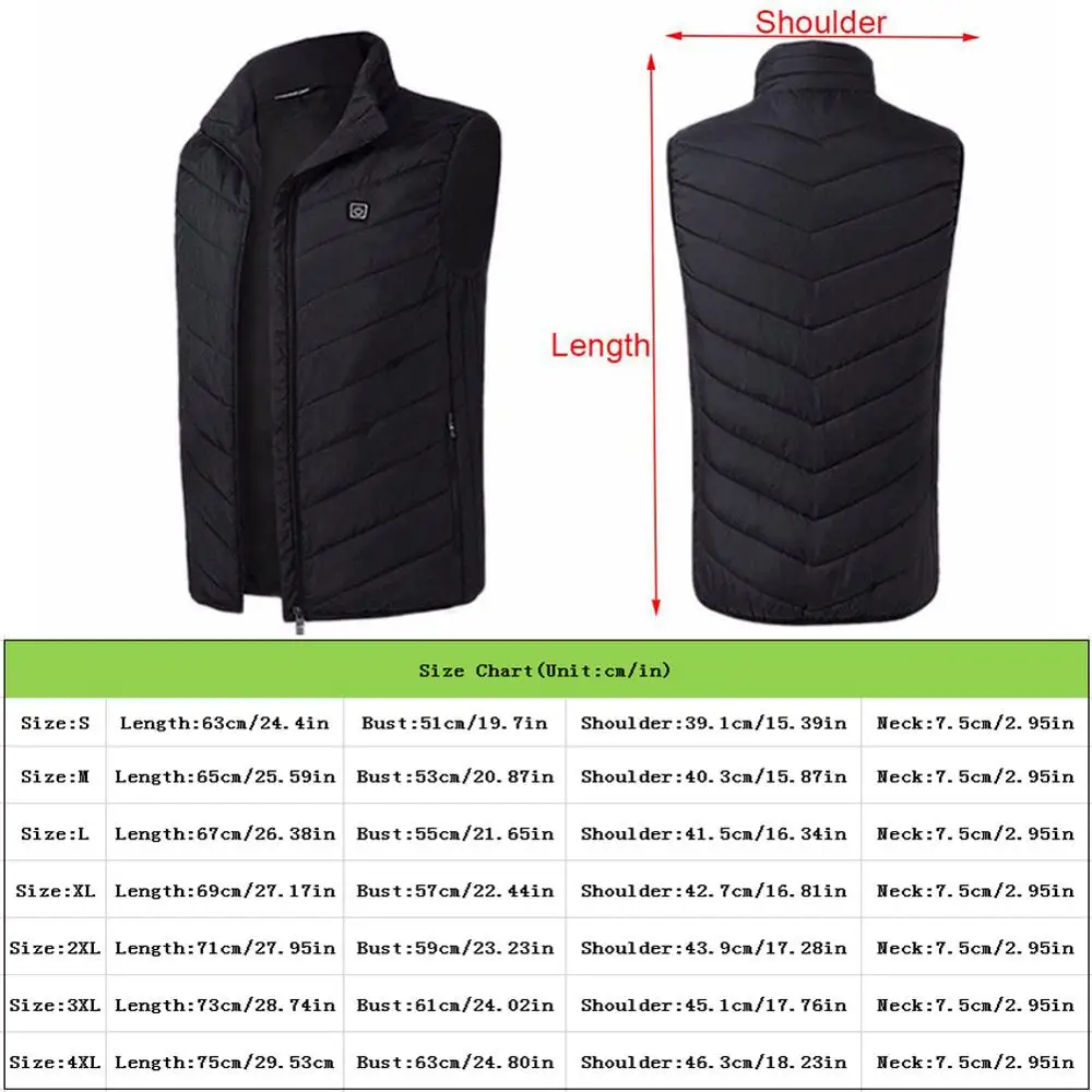 Outdoor Electric Heating Vest Washable Usb Charging Heating Warm Vest Control Temperature Camping Hiking Warm Hunting Jacket 
Outdoor Electric Heating Vest Washable Usb Charging Heating Warm Vest Control Temperature Camping Hiking Warm Hunting Jacket