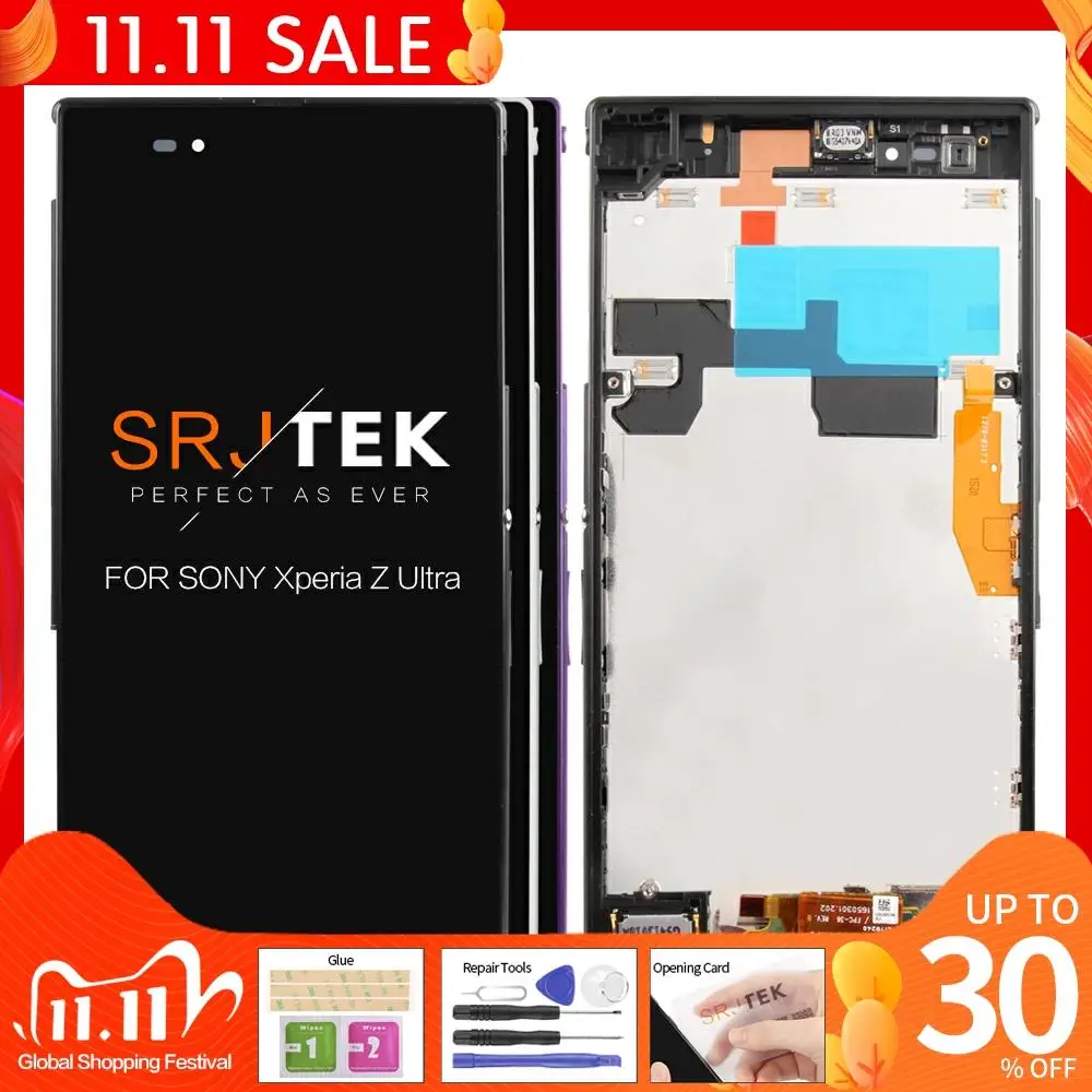 Tested For SONY Xperia Z Ultra XL39h XL39 C6833 LCD Display Touch Screen Digitizer For SONY Xperia Z Ultra Display with Frame
Tested For SONY Xperia Z Ultra XL39h XL39 C6833 LCD Display Touch Screen Digitizer For SONY Xperia Z Ultra Display with Frame