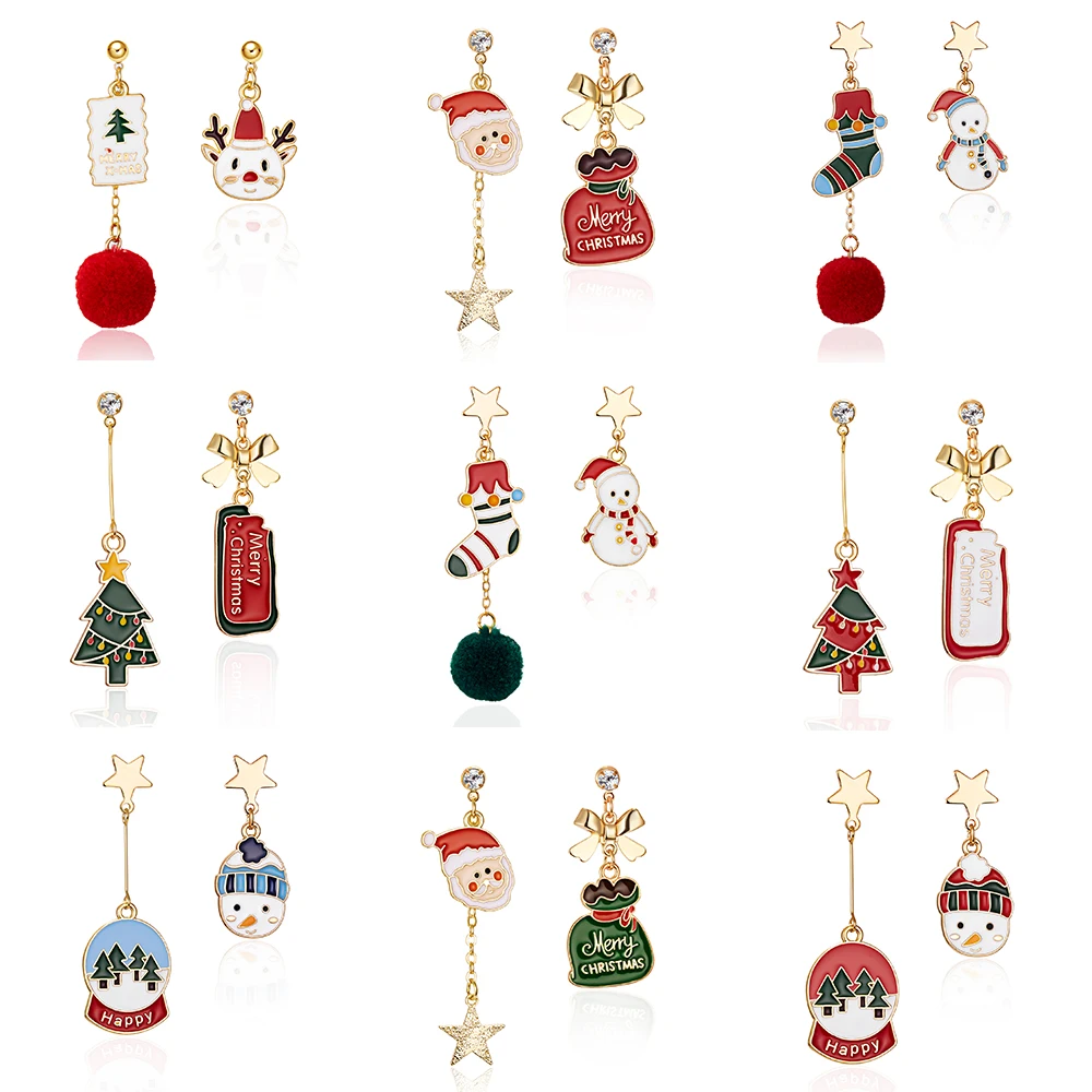 2021NEW New Design Asymmetric Earrings For Women Trendy Bijoux Xmas Tree Elk Bells Snowman Santa Claus Pendientes Hot Christmas
2021NEW New Design Asymmetric Earrings For Women Trendy Bijoux Xmas Tree Elk Bells Snowman Santa Claus Pendientes Hot Christmas