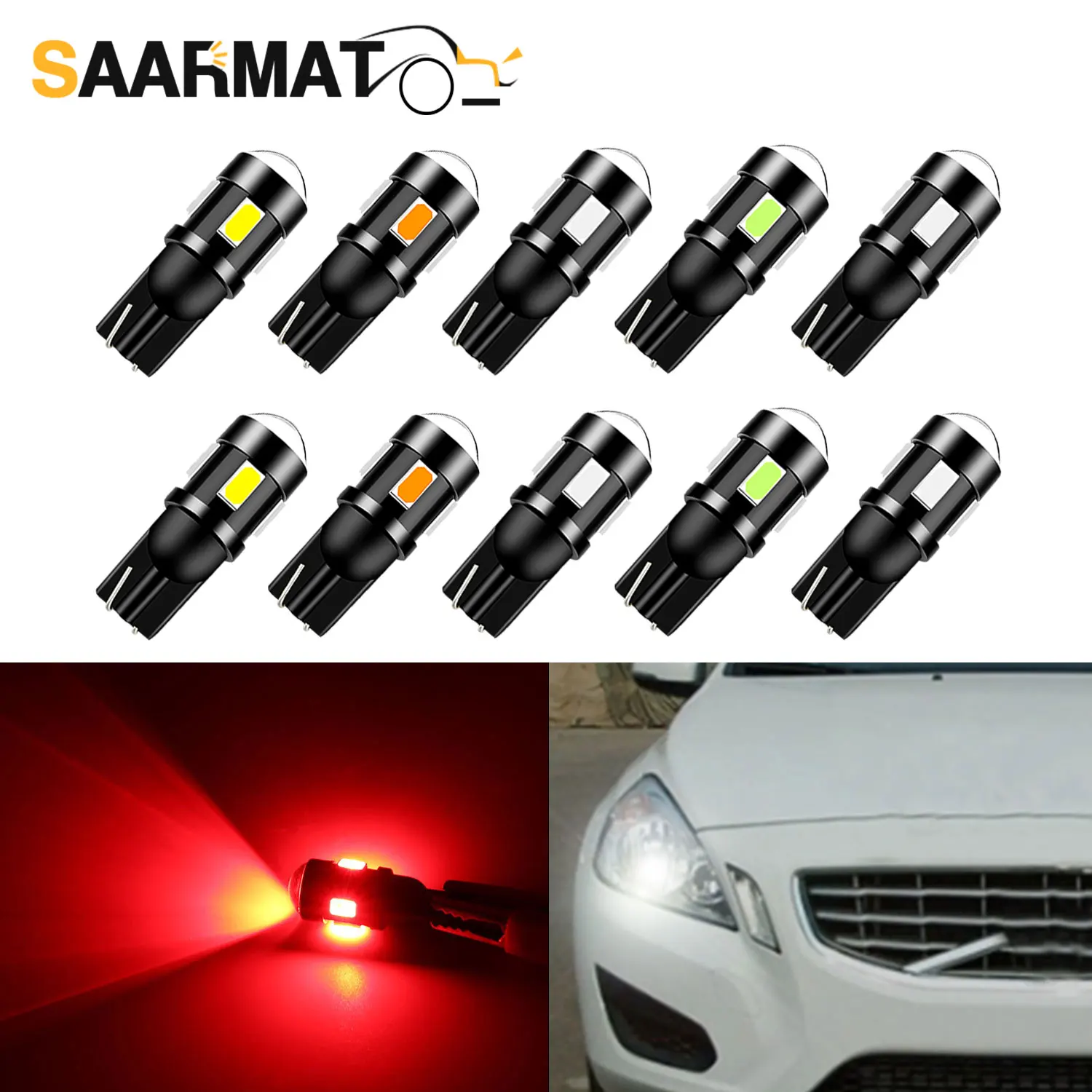 10pcs T10 W5W 12V 6000K 6SMD ice blue wedge light The width light for Volvo XC60 XC90 S60 V70 S80 S40 V40 V50 XC70 V60 C30 C70
10pcs T10 W5W 12V 6000K 6SMD ice blue wedge light The width light for Volvo XC60 XC90 S60 V70 S80 S40 V40 V50 XC70 V60 C30 C70