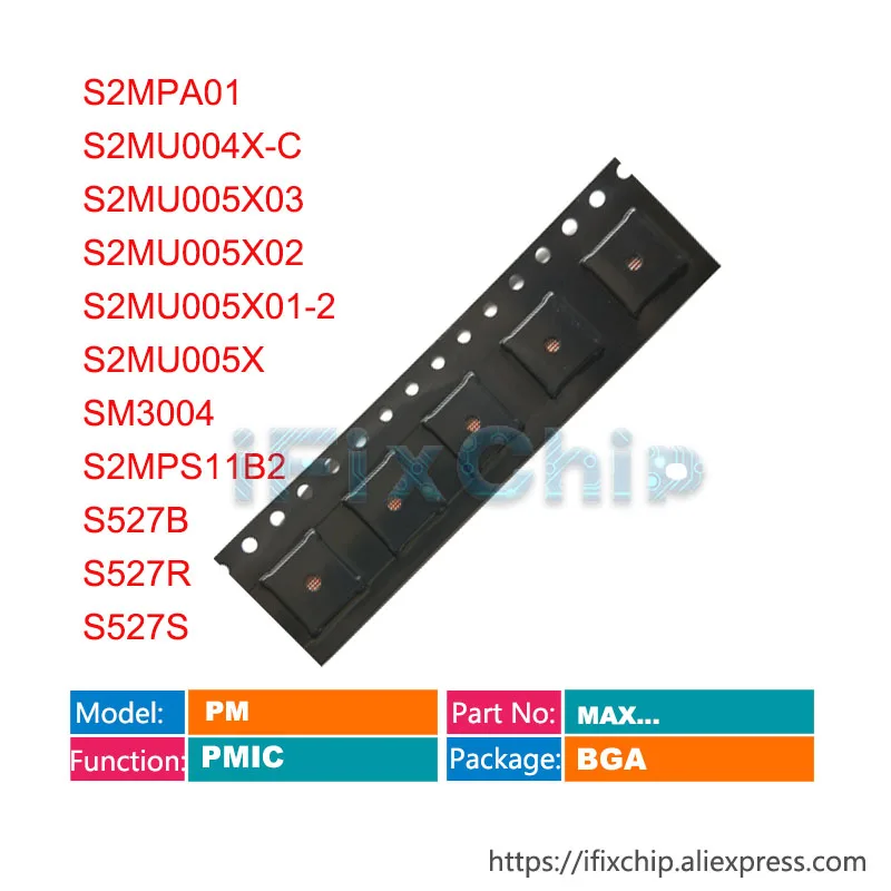 5pcs S2MPA01 S2MU004X-C S2MU005X03 S2MU005X02 S2MU005X01-2 S2MU005X S2MPS11B2 S527B S527R S527S Power PM IC Chip
5pcs S2MPA01 S2MU004X-C S2MU005X03 S2MU005X02 S2MU005X01-2 S2MU005X S2MPS11B2 S527B S527R S527S Power PM IC Chip