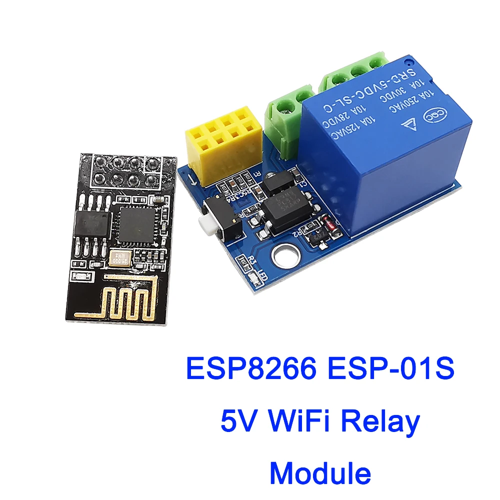 1Pcs ESP8266 ESP-01S 5V WiFi Relay Module Thing Smart Home Remote Control Switch Phone APP ESP8266 ESP-01S LED Controller Module
1Pcs ESP8266 ESP-01S 5V WiFi Relay Module Thing Smart Home Remote Control Switch Phone APP ESP8266 ESP-01S LED Controller Module
