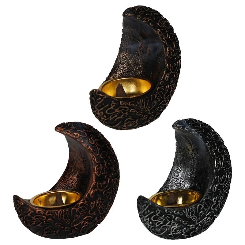 Eid Resin Moon Incense Burner Aroma Burner Candlestick Creative Eid Ornament for Home Bedroom Living Room Yoga Room Censer
Eid Resin Moon Incense Burner Aroma Burner Candlestick Creative Eid Ornament for Home Bedroom Living Room Yoga Room Censer