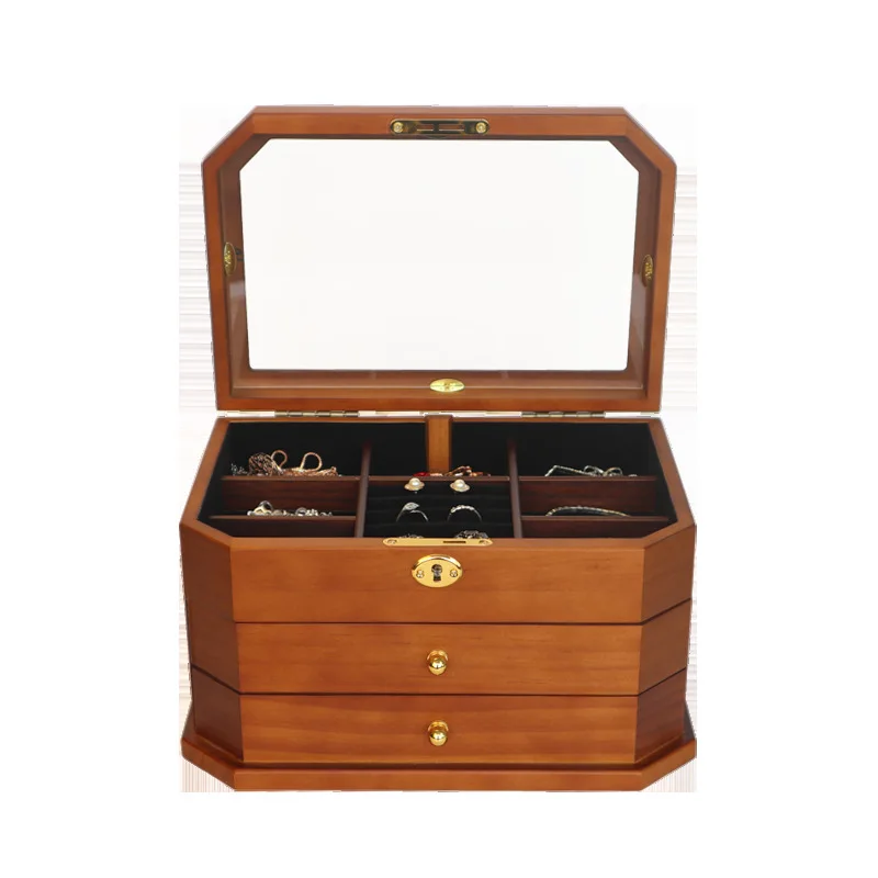3 layer luxury fashion women wooden jewlery box brown color women jewelry Portable Storage Organizer 200807-65
3 layer luxury fashion women wooden jewlery box brown color women jewelry Portable Storage Organizer 200807-65