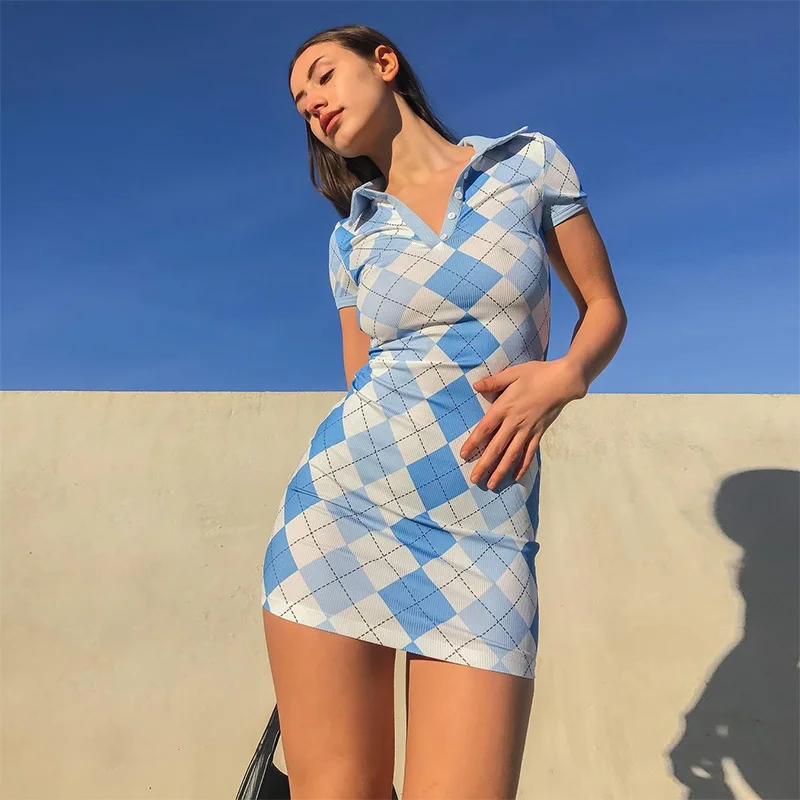 ZOVSV Plaid Short Sleeve Bodycon Dress Casual Y2K Aesthetic Mini Dresses Women Skinny Preppy Style Streetwear Summer 2021
ZOVSV Plaid Short Sleeve Bodycon Dress Casual Y2K Aesthetic Mini Dresses Women Skinny Preppy Style Streetwear Summer 2021