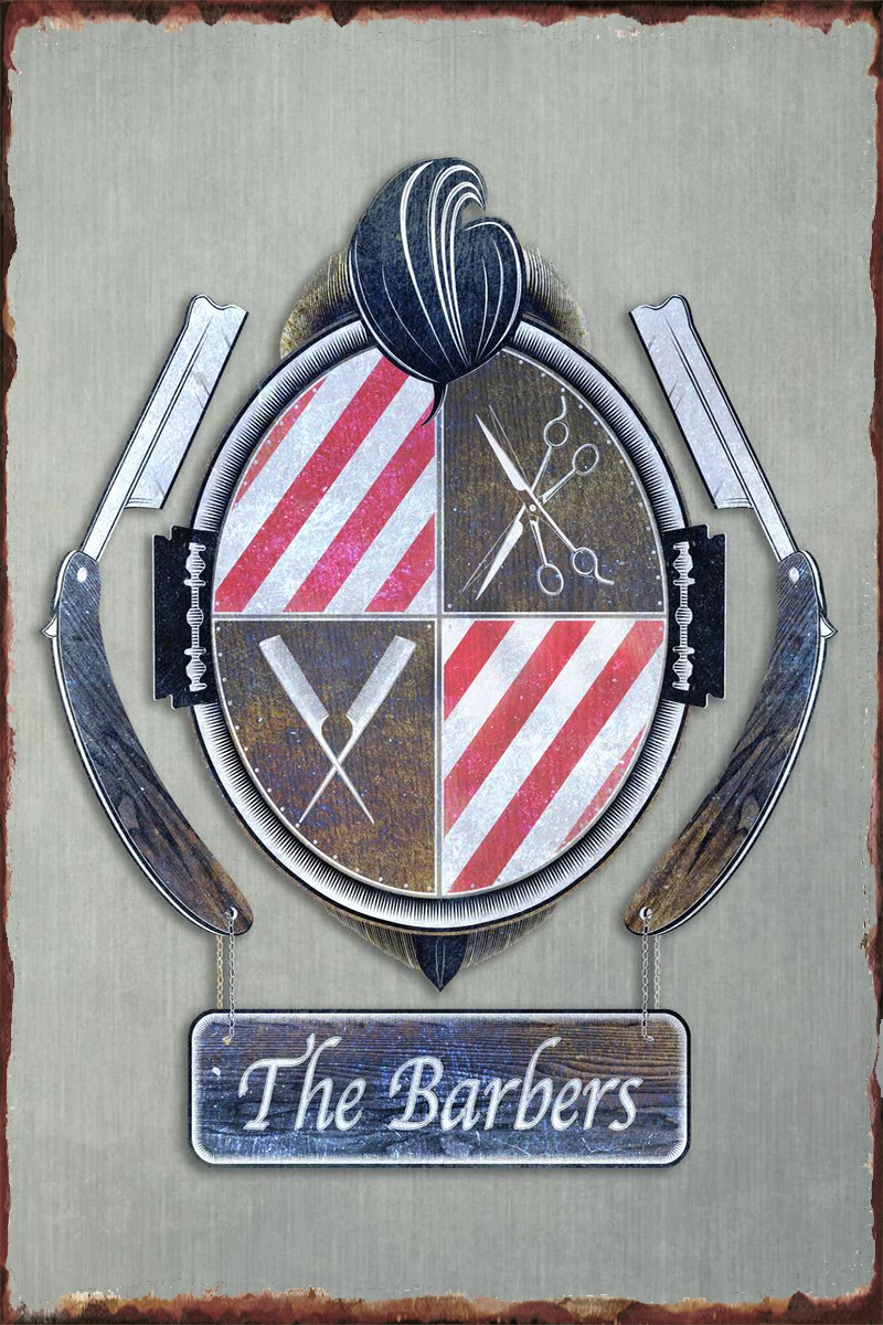 the barbers Tin Plates Wall Decor Room Decoration Retro Vintage Metal Sign Tin Sign For Art Club Man Cave Cafe Pub Home
the barbers Tin Plates Wall Decor Room Decoration Retro Vintage Metal Sign Tin Sign For Art Club Man Cave Cafe Pub Home