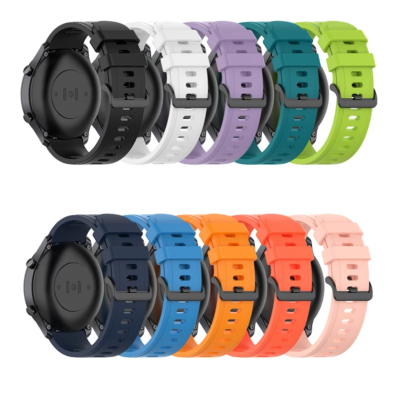 Ремешок силиконовый для наручных часов Xiaomi спортивный цветной сменный Браслет
