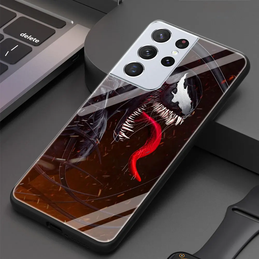 Venom Glass Cover for Samsung Galaxy S20 FE S21 S20 Ultra S10 Lite S10E S9 S8 Plus Luxury Soft Edge Case Shell
Venom Glass Cover for Samsung Galaxy S20 FE S21 S20 Ultra S10 Lite S10E S9 S8 Plus Luxury Soft Edge Case Shell