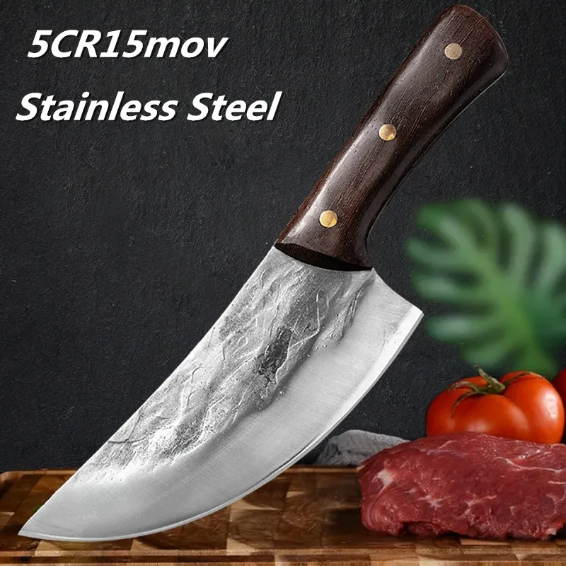 

Forged Slaughter Hunting Knife Stainless Steel Slicing Boning Meat Cleaver Peeling Butcher Knife Sharp Cooking Kitchen Knife