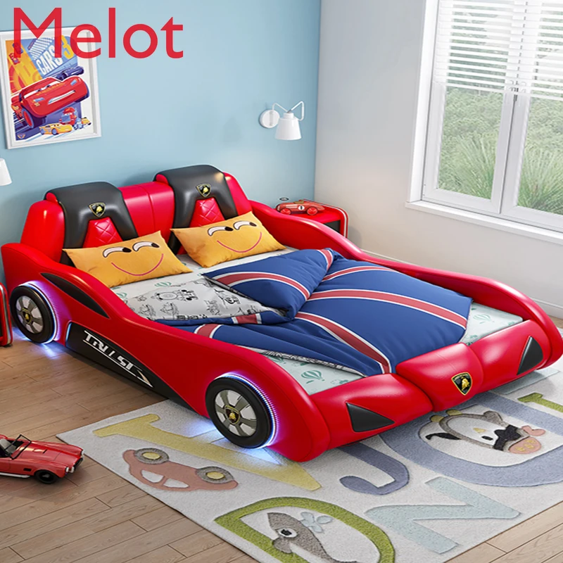 Luxury Custom Children's Car-like Bed Single Bed Cartoon Leather Bed Boys and Girls Guardrail Bed Stitching Personality Bed
Luxury Custom Children's Car-like Bed Single Bed Cartoon Leather Bed Boys and Girls Guardrail Bed Stitching Personality Bed