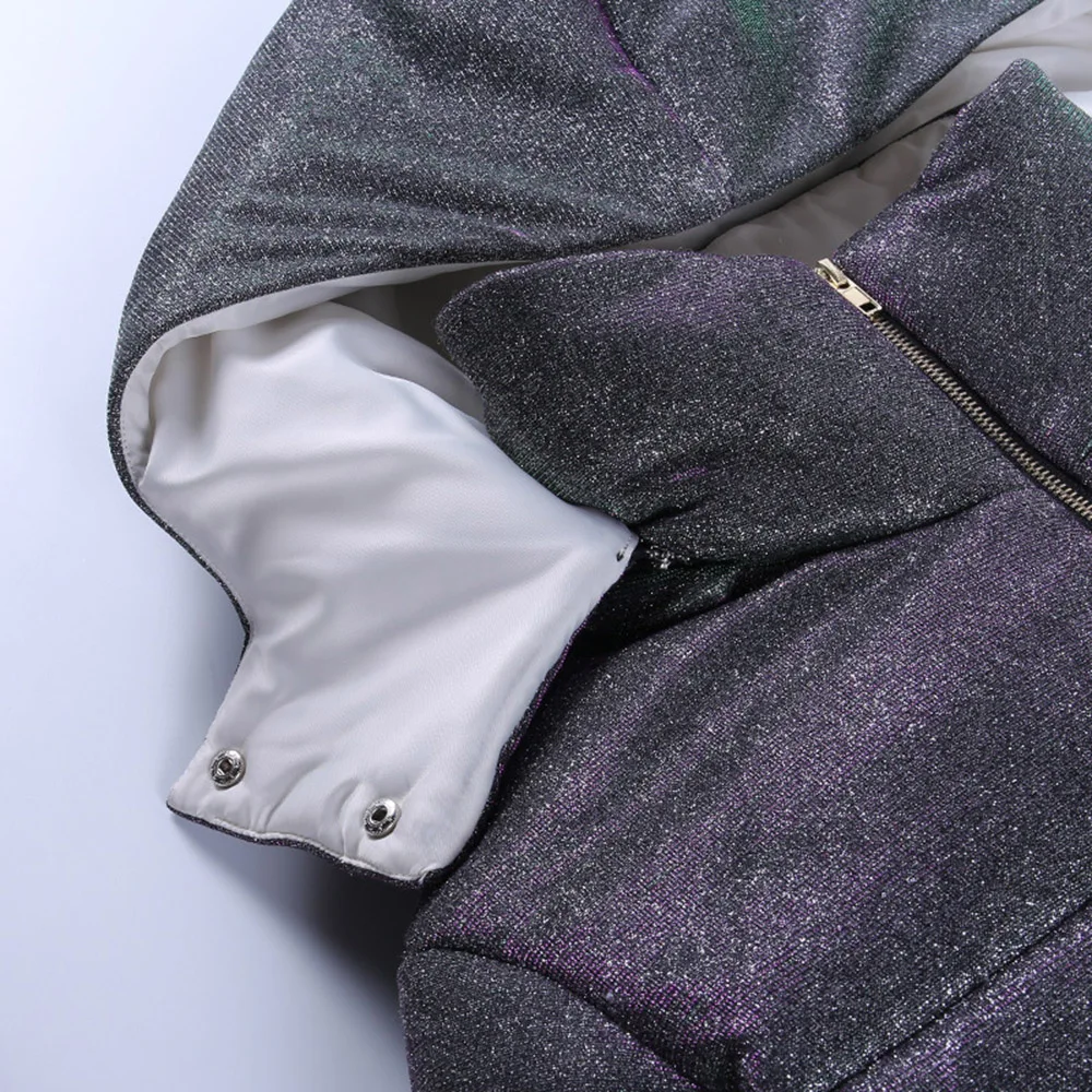 Shiny Reflective Down Jacket Women Hooded Coats Thick Cotton Padded Jackets Short Fashion Gothic Gray Pink Casual Parka Coat
Shiny Reflective Down Jacket Women Hooded Coats Thick Cotton Padded Jackets Short Fashion Gothic Gray Pink Casual Parka Coat