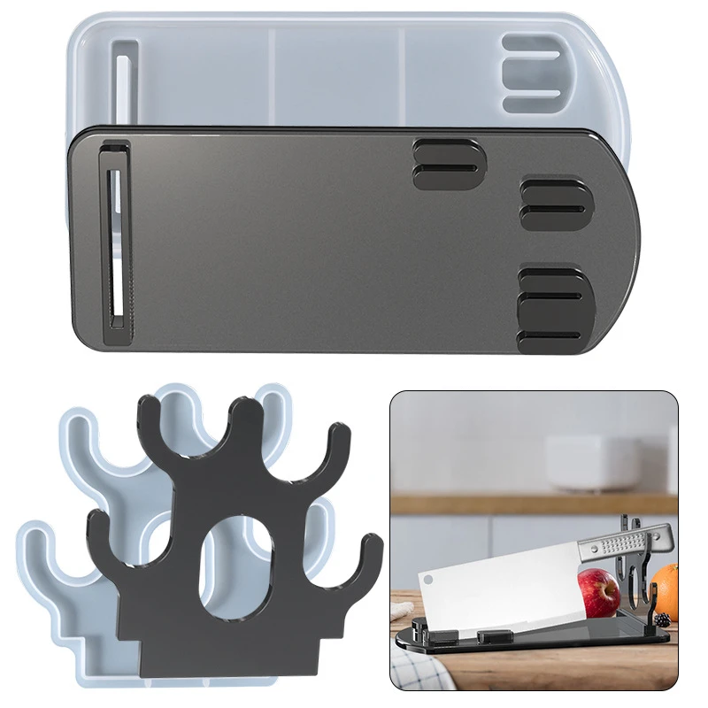 Knife Holder Rack Silicone Mold DIY Handmade Knives Stand Racks Epoxy Resin Molds 4 Slots Home Kitchen Organizer Making Mould
Knife Holder Rack Silicone Mold DIY Handmade Knives Stand Racks Epoxy Resin Molds 4 Slots Home Kitchen Organizer Making Mould