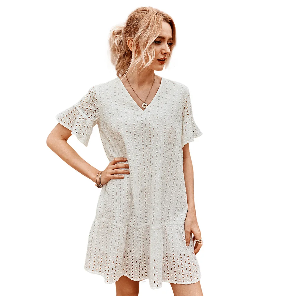 Dress 2020 Summer Hollow-out Elegant Elegant Dress Internet Celebrity Real Skirt
Dress 2020 Summer Hollow-out Elegant Elegant Dress Internet Celebrity Real Skirt