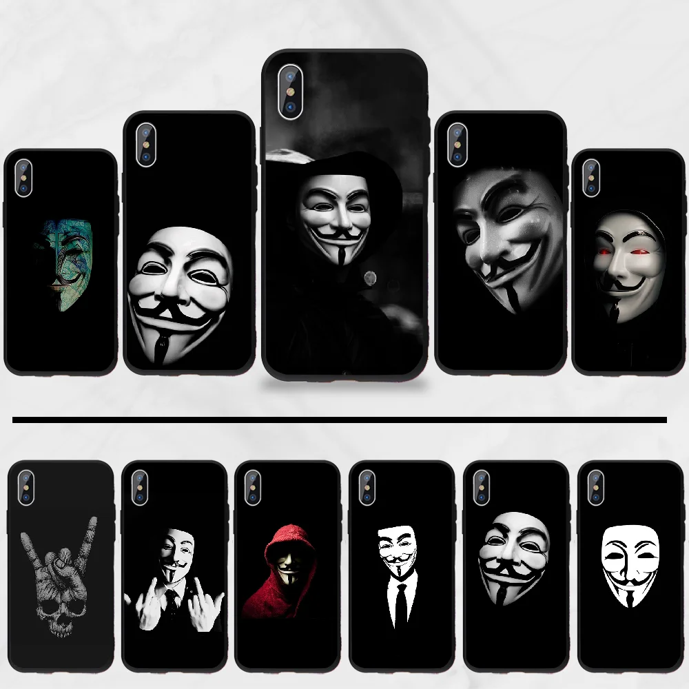 V vendetta Маска Anonymous horror Роскошный Уникальный Дизайн чехол для телефона iphone 5 5s 5c se 6 6s