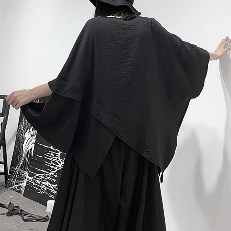 SHENGPALAE Asymmetrical Black Tops Women's Summer 2021 New Round Neck Oversize Batwing Short Sleeve White T-shirt Female 5E166
SHENGPALAE Asymmetrical Black Tops Women's Summer 2021 New Round Neck Oversize Batwing Short Sleeve White T-shirt Female 5E166