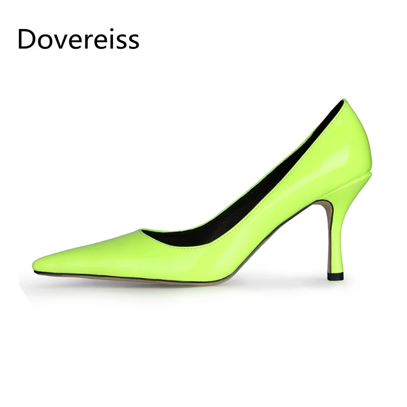 

Dovereiss Fashion Women's Shoes Summer New Elegant Slip on Pure color Sexy Stilettos heels 8.5cm Pumps Sexy Office lady 34-45