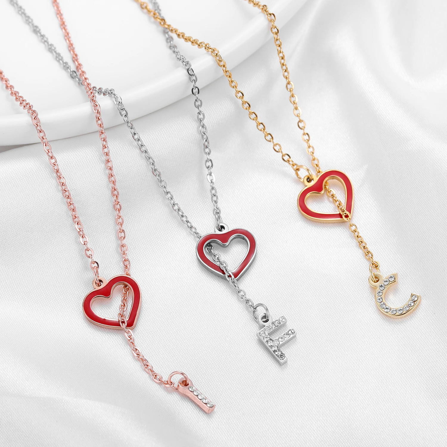 Personalized Heart Initial Necklace Custom A-Z 26 Letter Pendant Gold Plated Jewelry For Women Best Valentine's Mother's Gifts
Personalized Heart Initial Necklace Custom A-Z 26 Letter Pendant Gold Plated Jewelry For Women Best Valentine's Mother's Gifts
