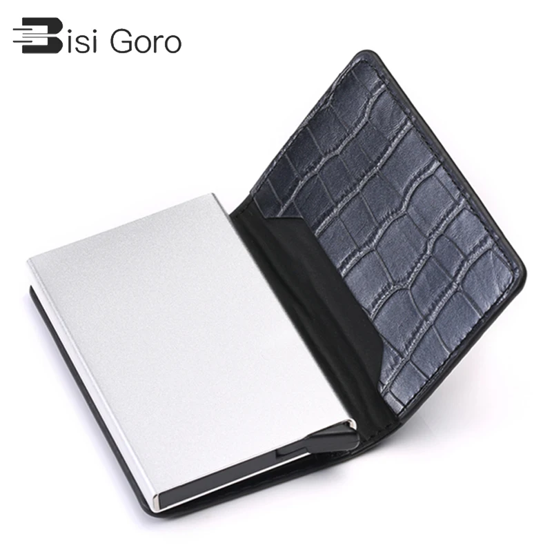 BISI GORO Automatic Pop Up Card Case RFID Card Holder for Men Women Aluminium Alloy Credit Card Holder PU Leather Card Wallet
BISI GORO Automatic Pop Up Card Case RFID Card Holder for Men Women Aluminium Alloy Credit Card Holder PU Leather Card Wallet