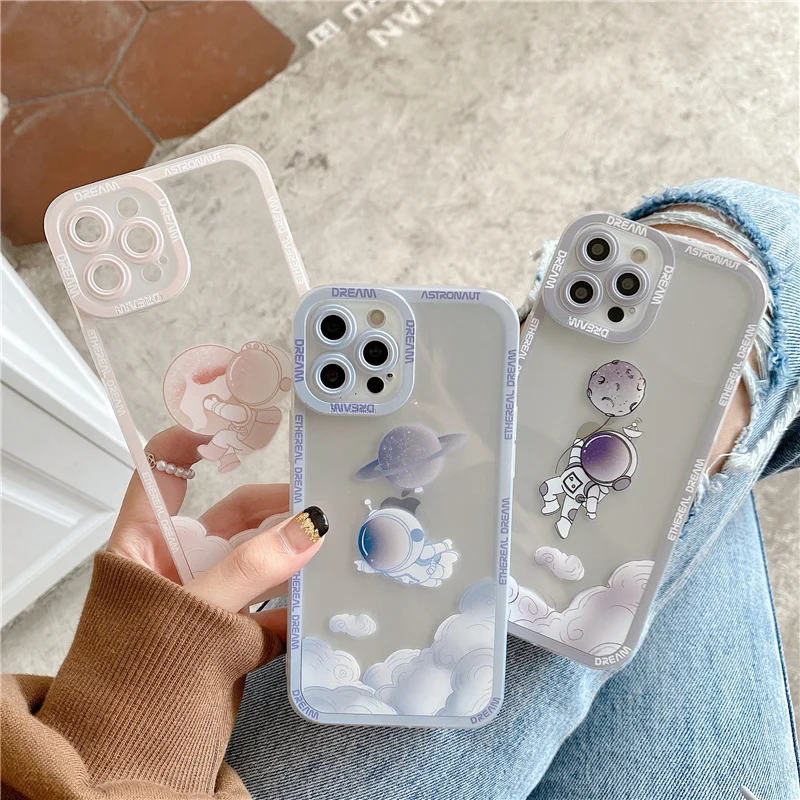 Camera Protection Phone Case For iPhone 11 12 13 Pro Max Astronaut Clear Soft Bumper Cover
Camera Protection Phone Case For iPhone 11 12 13 Pro Max Astronaut Clear Soft Bumper Cover