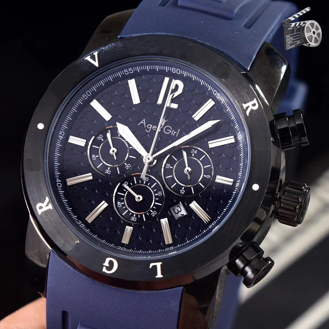 Classic New Men Full Black Case Daydate Date Stainless Steel Japanese Quartz Chronograph Sapphire Glass Watches Blue AAA+
Classic New Men Full Black Case Daydate Date Stainless Steel Japanese Quartz Chronograph Sapphire Glass Watches Blue AAA+
