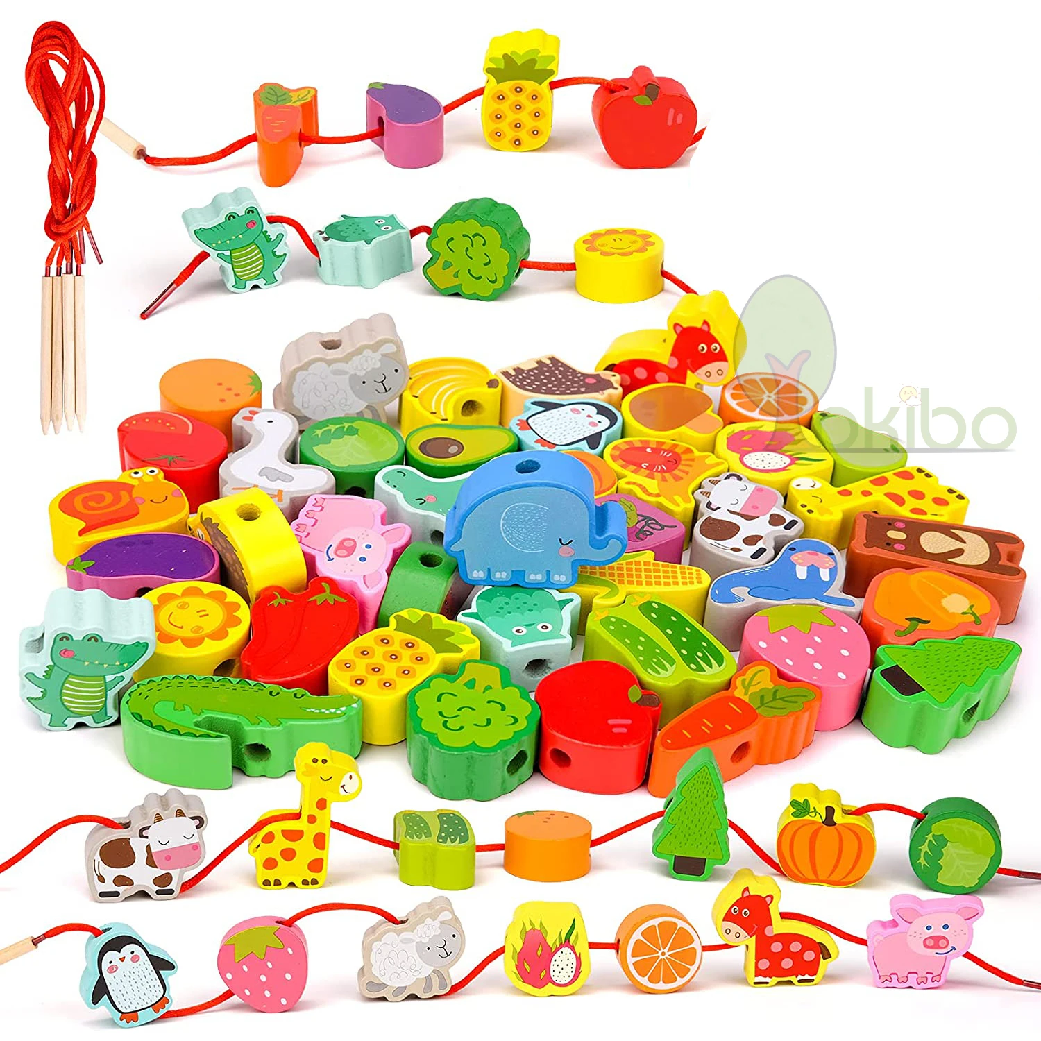 Montessori Educational Wooden Toys for Kids Colorful Shape Animal Food Beads Set Blocks Toys Wooden Toys For Baby for 1 2 3 Year
Montessori Educational Wooden Toys for Kids Colorful Shape Animal Food Beads Set Blocks Toys Wooden Toys For Baby for 1 2 3 Year