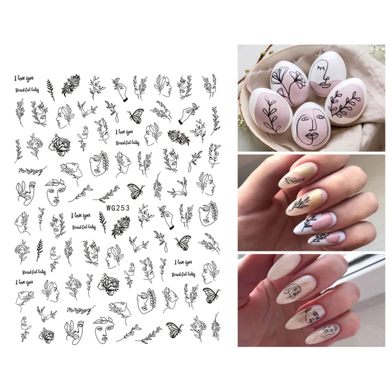 10PCS Line Figure 3D Back Glue Nail Art Sticker Leaf Nail Decoration DIY Adhesive Decal Nail Ornament Stickers WG255
10PCS Line Figure 3D Back Glue Nail Art Sticker Leaf Nail Decoration DIY Adhesive Decal Nail Ornament Stickers WG255
