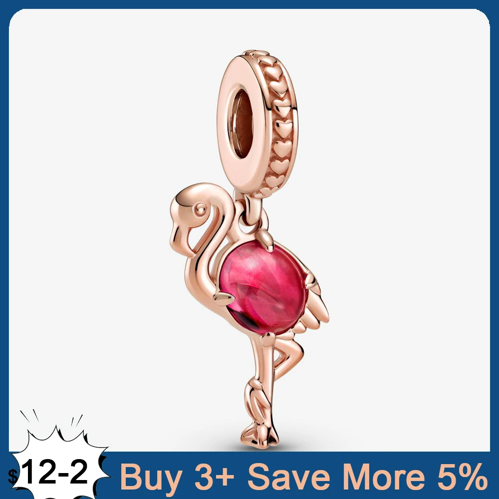 Genuine 925 Sterling Silver Charm Pink Murano Flamingo Beads Fit Original Pandora Bracelet Fine Silver Jewelry Making DIY Gift
Genuine 925 Sterling Silver Charm Pink Murano Flamingo Beads Fit Original Pandora Bracelet Fine Silver Jewelry Making DIY Gift