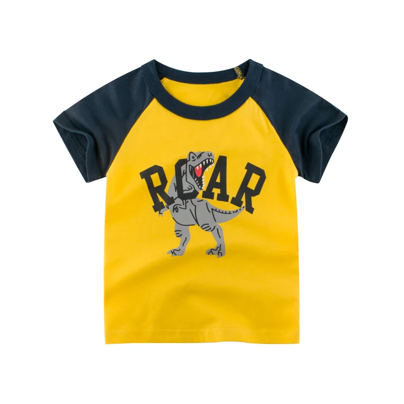 T-shirt cartoon pattern baby children boys girls cotton short-sleeved summer fashion casual dinosaur clothing old wholesale
T-shirt cartoon pattern baby children boys girls cotton short-sleeved summer fashion casual dinosaur clothing old wholesale
