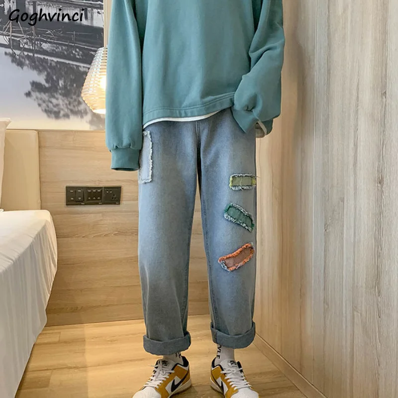 Jeans Women Vintage Patch Designs High Waist Wide-leg Trousers Korean Style College Casual Fashion Do Old All-match Streetwear
Jeans Women Vintage Patch Designs High Waist Wide-leg Trousers Korean Style College Casual Fashion Do Old All-match Streetwear