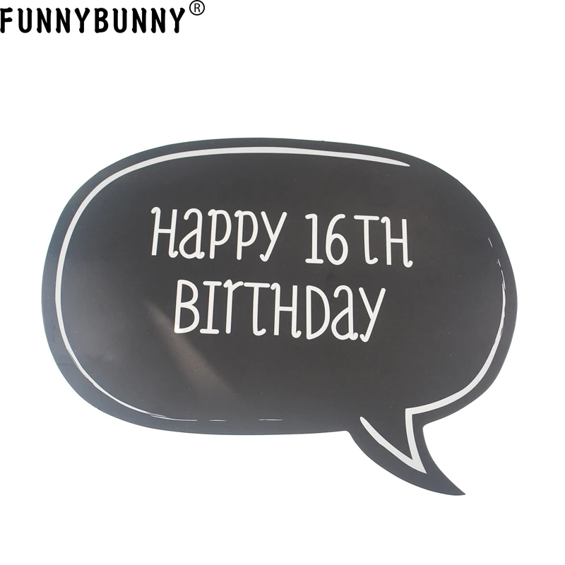 Фотофон FUNNYBUNNY Sweet 16 для дня рождения реквизит набор выпускного вечера украшение