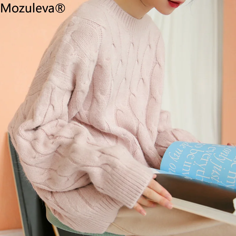 Mozuleva 2020 Cashmere Loose Thicken Warm Pullover Sweater for Women Autumn Winter O-neck Full Sleeve Solid Knitted Jumper Femme
Mozuleva 2020 Cashmere Loose Thicken Warm Pullover Sweater for Women Autumn Winter O-neck Full Sleeve Solid Knitted Jumper Femme