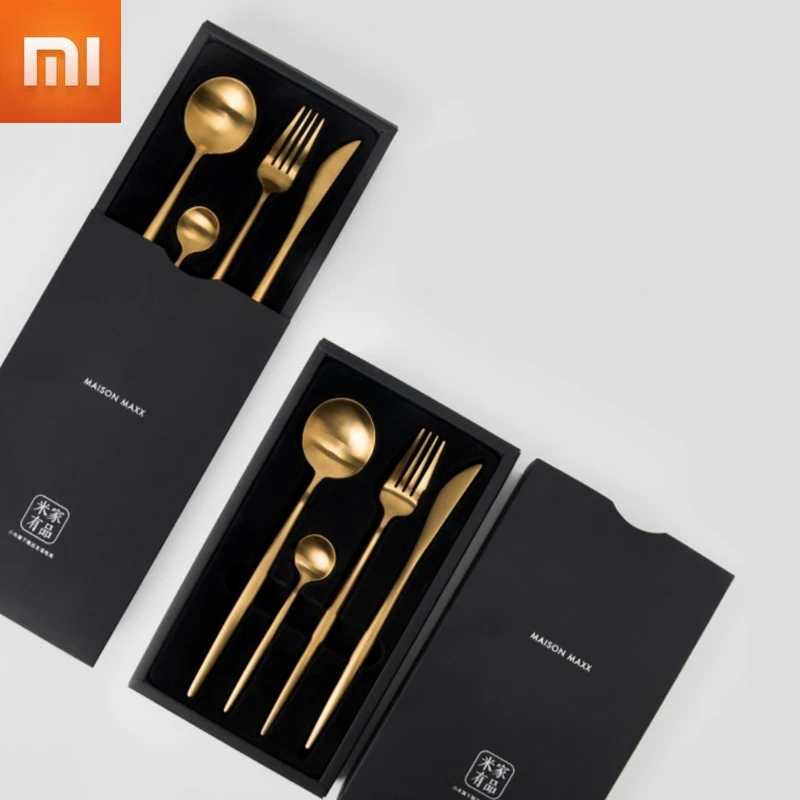 4pcs Xiaomi Set of Cutlery Spoon Fork Knife Teaspoon High-quality Stainless Steel One-piece Molding Luxury Gift Tableware
4pcs Xiaomi Set of Cutlery Spoon Fork Knife Teaspoon High-quality Stainless Steel One-piece Molding Luxury Gift Tableware