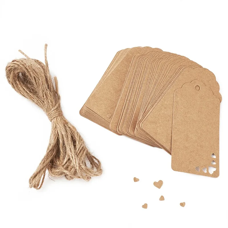 100pcs/bag 9x4.5cm BurlyWood Jewelry Display Kraft Blank Paper Price Tags with Hemp Rope Gift Cards Label Hang Tag
100pcs/bag 9x4.5cm BurlyWood Jewelry Display Kraft Blank Paper Price Tags with Hemp Rope Gift Cards Label Hang Tag