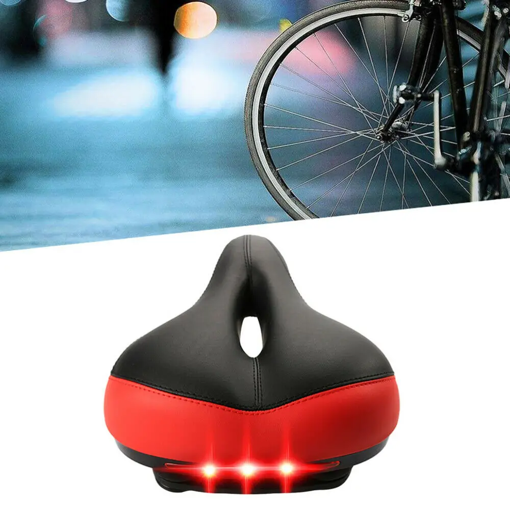 New Cycling Equipment Accessories Seat Cushion With Taillight Mountain Bike Bicycle Cycling Comfort Saddle Red Waring Lighting
New Cycling Equipment Accessories Seat Cushion With Taillight Mountain Bike Bicycle Cycling Comfort Saddle Red Waring Lighting
