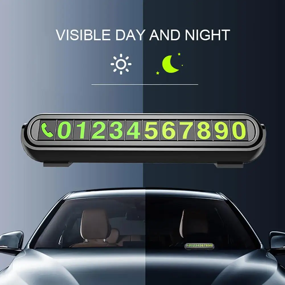 

Aromatherapy Car Temporary Stop Parking Card Luminous Phone Number Display Plate Accessories Automobile видеорегистратор