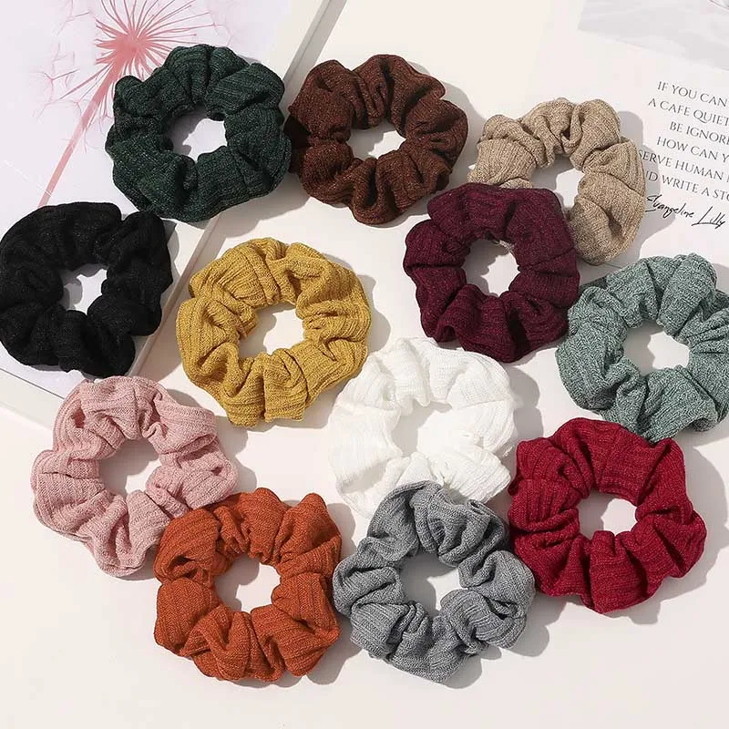 Women Knitting Striped Scrunchies Soft Hair Rope Knitted Elastic Hair Bands Ties Solid Color Ponytail Holder Hair Accessories
Women Knitting Striped Scrunchies Soft Hair Rope Knitted Elastic Hair Bands Ties Solid Color Ponytail Holder Hair Accessories